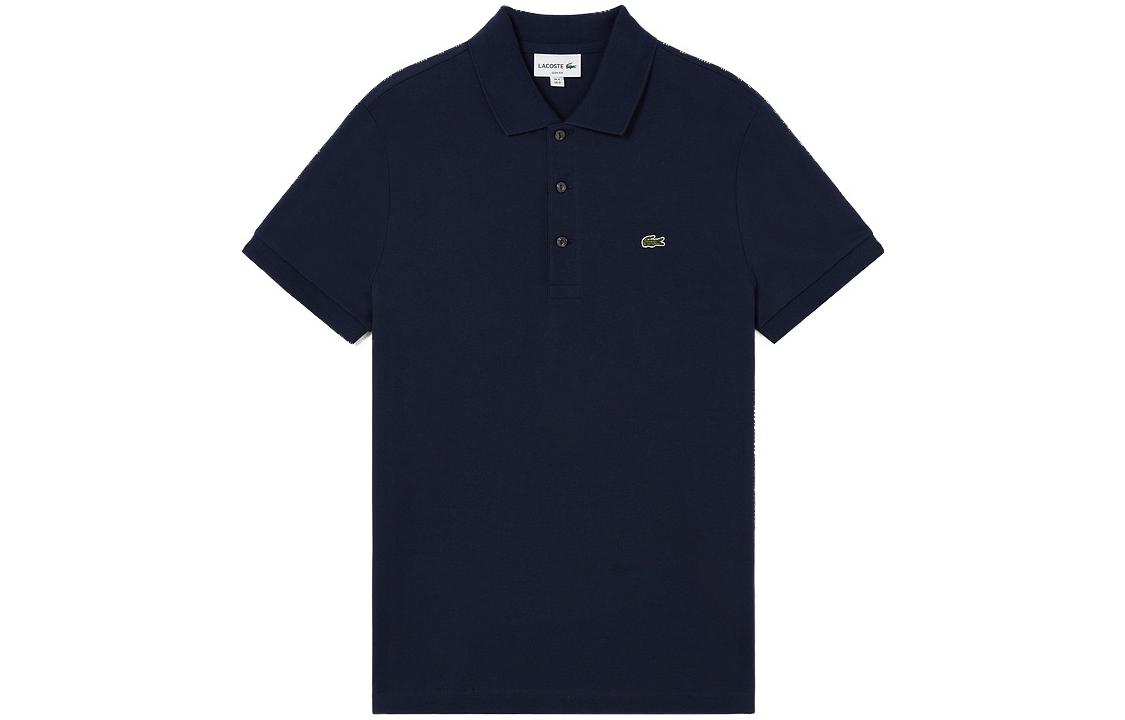 LACOSTE Polo Shirts Men's Navy Blue Polo Collar Moderate Other