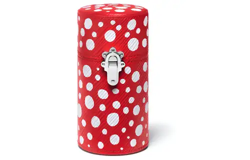 LOUIS VUITTON Yayoi Kusama Collaboration Calfskin Perfume Bag Storage Bag Women's Red & White