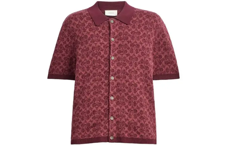 COACH SS23 Polo Shirt Men's Dark Red