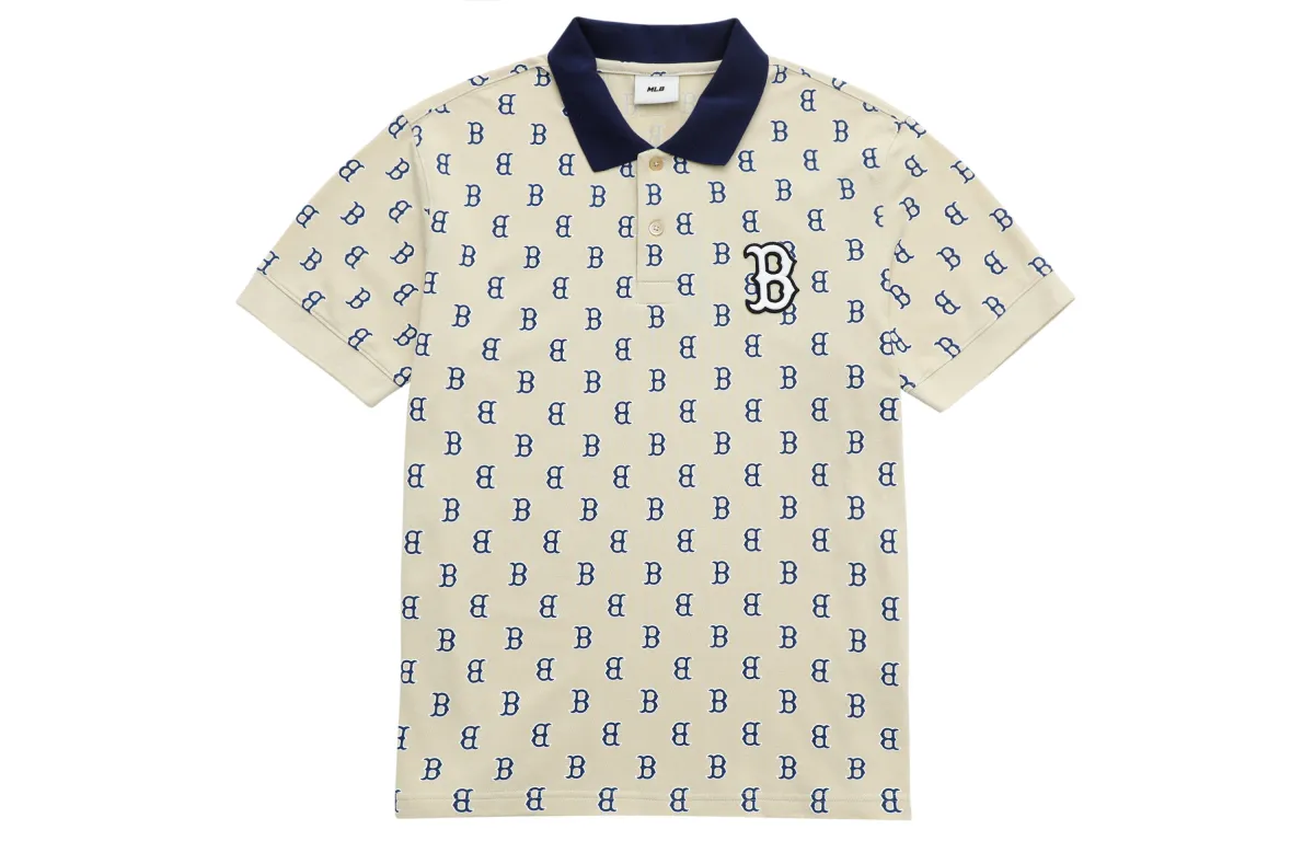MLB Boston Red Sox Polo Shirt Men's Ecru