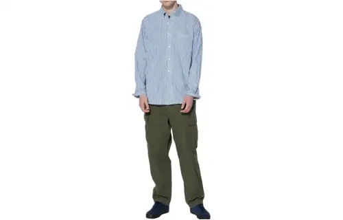 UNIQLO Shirts Men's Blue Pointed Collar Moderate Other