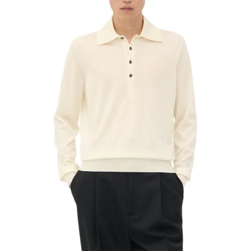 Bottega Veneta Long Sleeved Knitted Polo Shirt