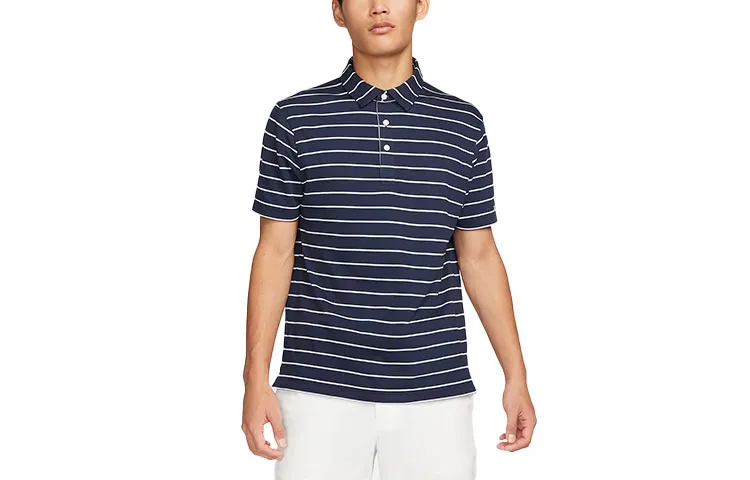 Nike Polo Shirts Men's Blue Polo Collar Moderate Straight Fit