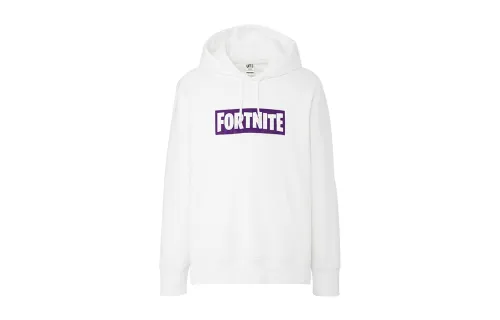 UNIQLO Sweatshirts Unisex White Hooded Moderate Regular