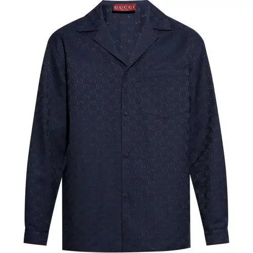 GUCCI Gg Collared Long Sleeve Shirt