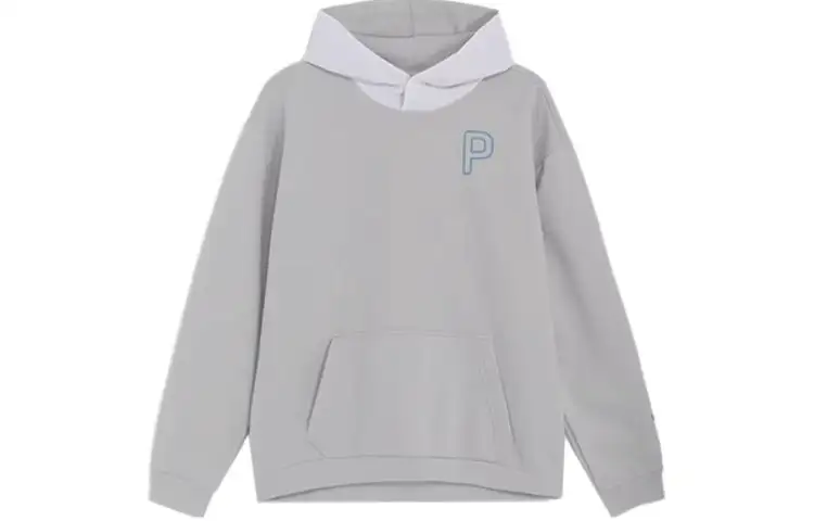 PUMA Sweatshirts Men's Gray Hooded Moderate Regular