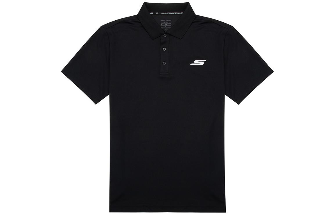 Мужская футболка-поло Skechers Solid Polo (черная)
