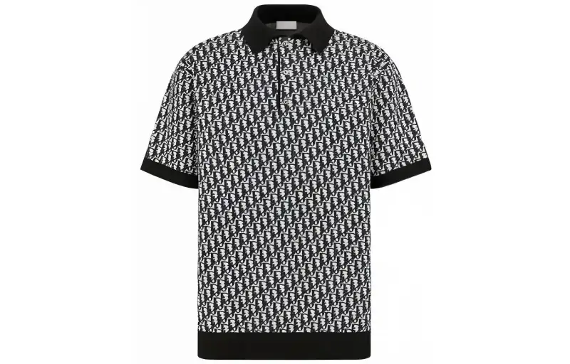 DIOR SS23 Polo Shirt Men's Black White