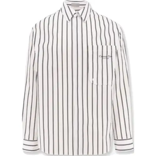 DIOR Shirts Men's White Pointed Collar Moderate Other