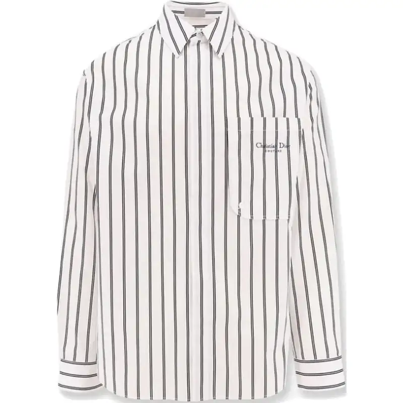 DIOR Shirts Men's White Pointed Collar Moderate Other