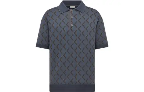 DIOR SS23 Polo Shirt Men's Blue Gray