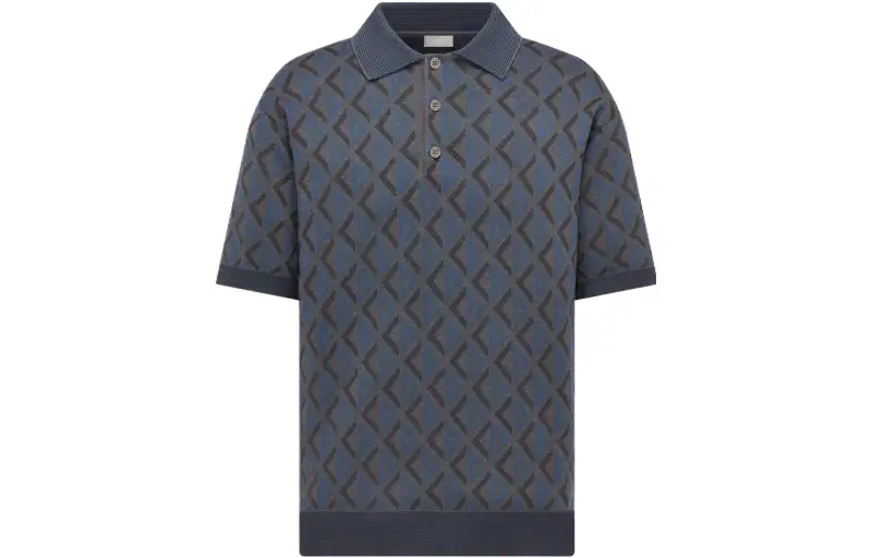 DIOR SS23 Polo Shirt Men's Blue Gray