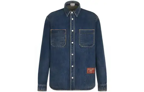 DIOR FW22 Shirt Men's Denim Blue