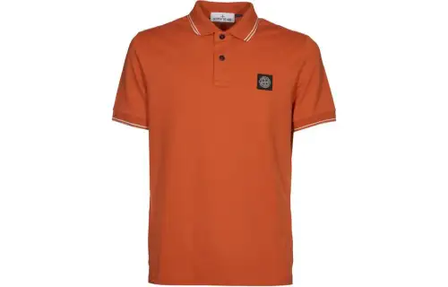 STONE ISLAND Polo Shirts Men's Orange Red