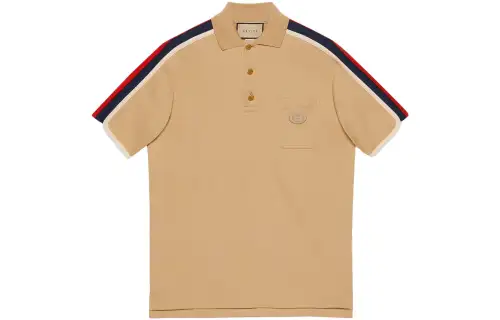 GUCCI SS23 Polo Shirt Men's Beige