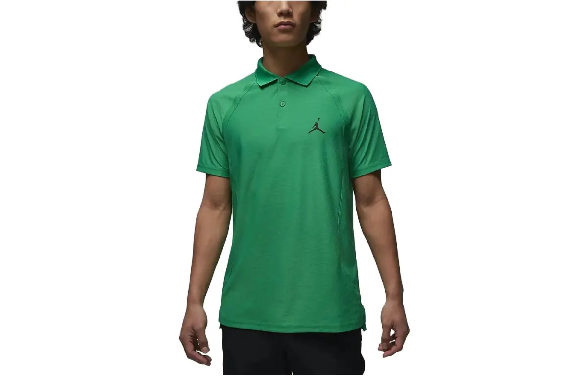Jordan Men Logo Print Pullover Polo Shirt Green