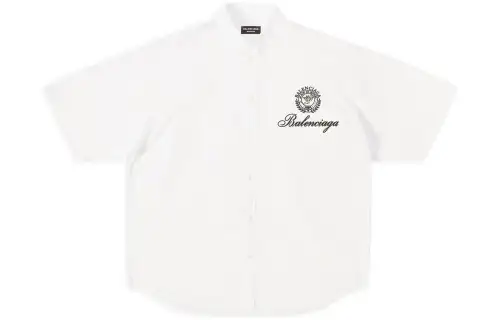 Balenciaga Chinese Valentine's Day Shirts Men's White Polo Collar Moderate Other