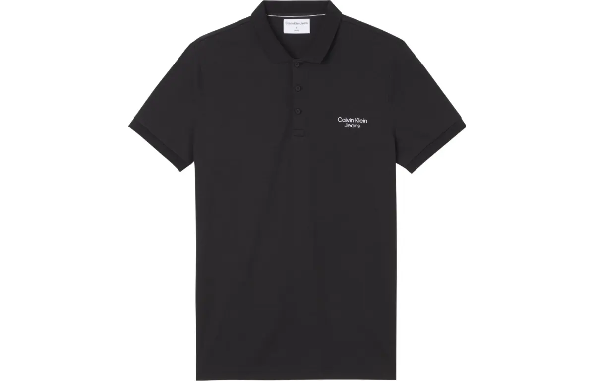 CALVIN KLEIN Polo Shirt Men's Black