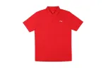 Li Ning Polo Shirts Men's Red Polo Collar Thin Straight Fit