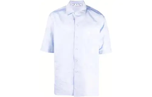OFF WHITE Angel motif Jacquard Short sleeved Shirt