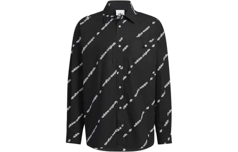 Adidas Originals Shirts Unisex Black Lapel Moderate Other