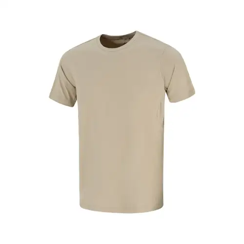 ASICS T Shirts Men's Khaki Crew Neck Moderate