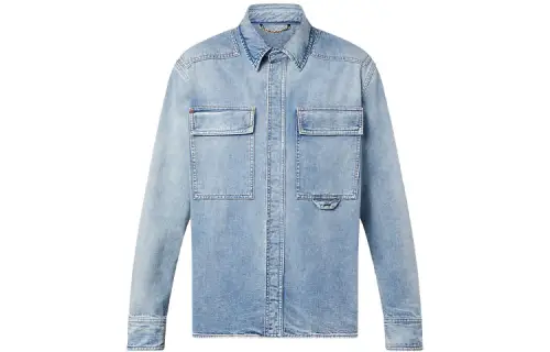 LOUIS VUITTON FW22 Shirt Men's Denim Blue
