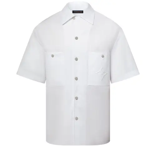 LOUIS VUITTON Signature Short Sleeved Cotton Shirt