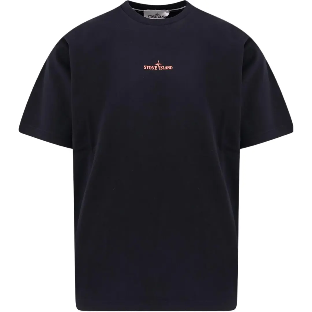 STONE ISLAND Logo Printed Crewneck T Shirt