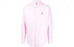 KENZO Boke Flower Series Shirts Men's Pink Polo Collar Moderate Shirt