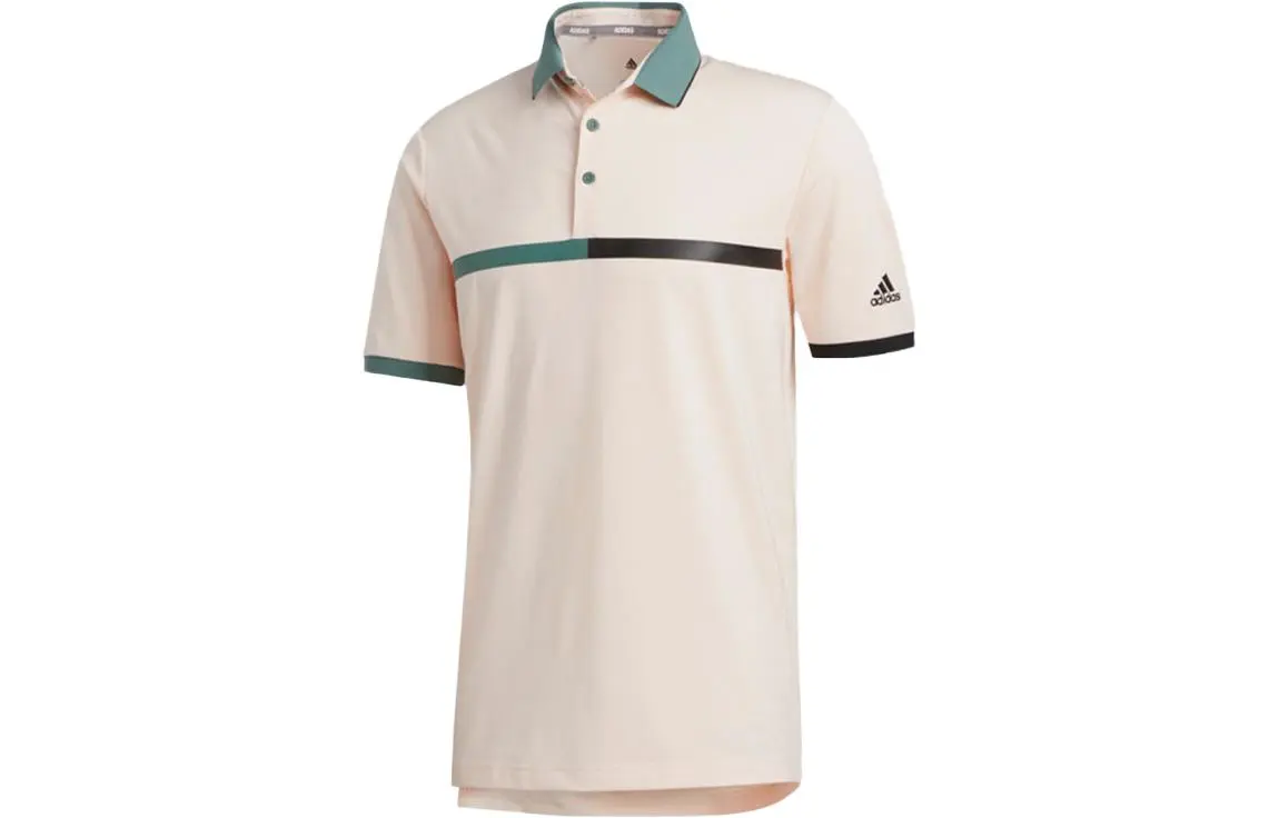 Adidas Polo Shirts Men's Light Pink Polo Collar Moderate Straight Fit