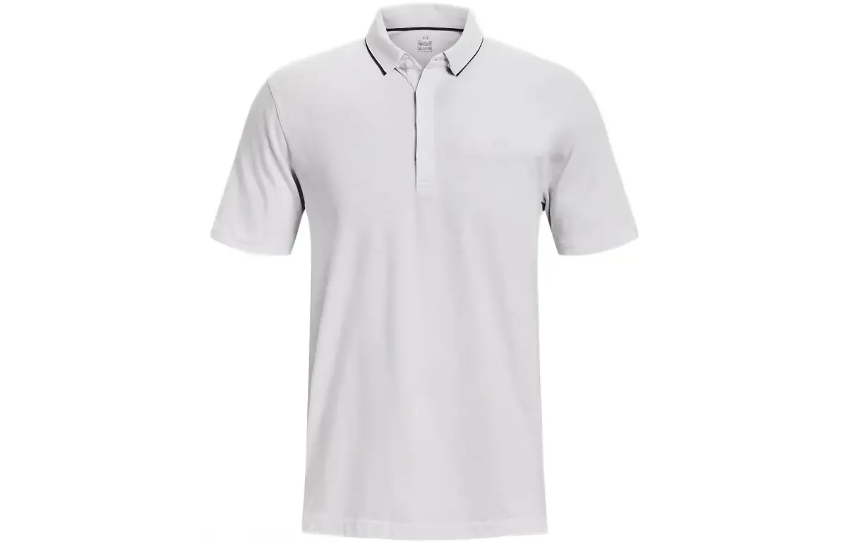 Under Armour Polo Shirts Men's White Polo Collar Moderate Straight Fit
