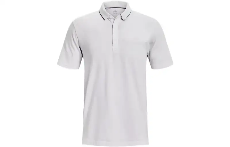 Under Armour Polo Shirts Men's White Polo Collar Moderate Straight Fit