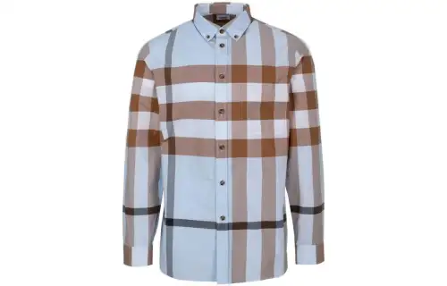 Burberry Slim Fit Check Stretch Cotton Poplin Shirt