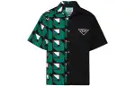 PRADA Shirts Men's Black Lapel Moderate Other