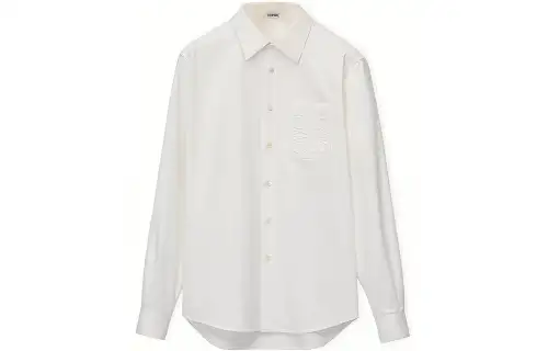 LOEWE Summer white shirt, logo embroidery service