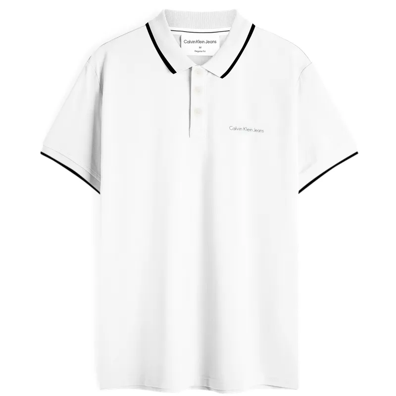 CALVIN KLEIN Polo Shirt Men's Moon White