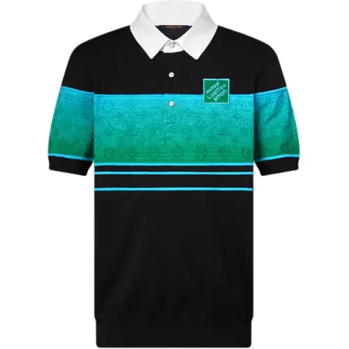 LOUIS VUITTON Iridescent Jacquard Short Sleeved Polo