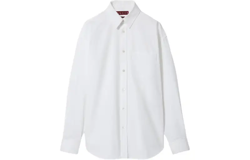 GUCCI Drop Shoulder Poplin Shirt