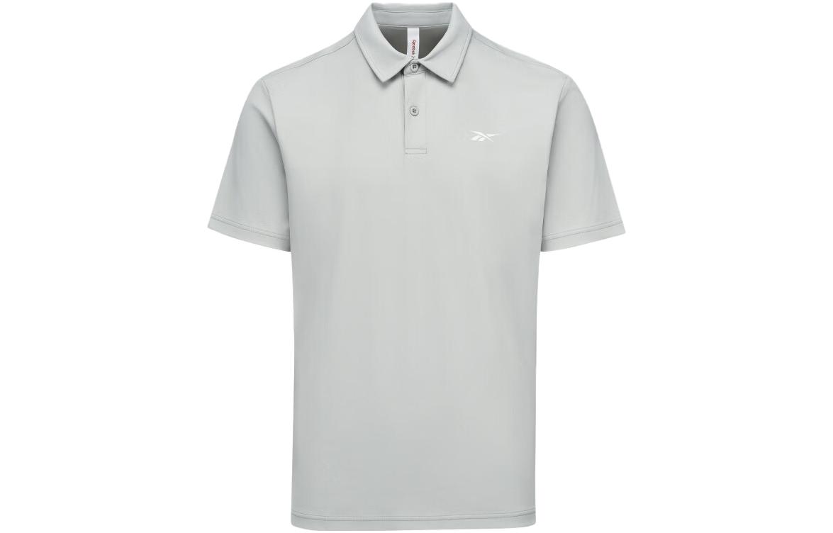 Reebok Polo Shirts Men's Gray Polo Collar Moderate Straight Fit