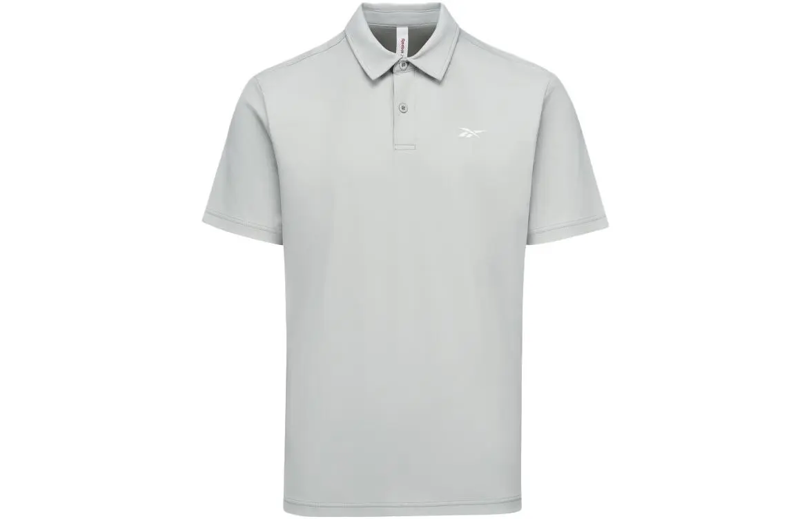 Reebok Polo Shirts Men's Gray Polo Collar Moderate Straight Fit