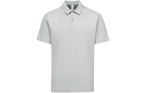 Reebok Polo Shirts Men's Gray Polo Collar Moderate Straight Fit