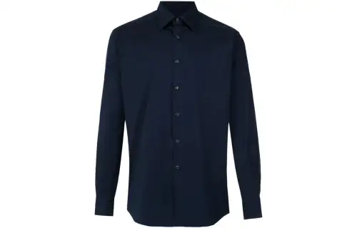 PRADA Shirts Men's Black Lapel Moderate Other