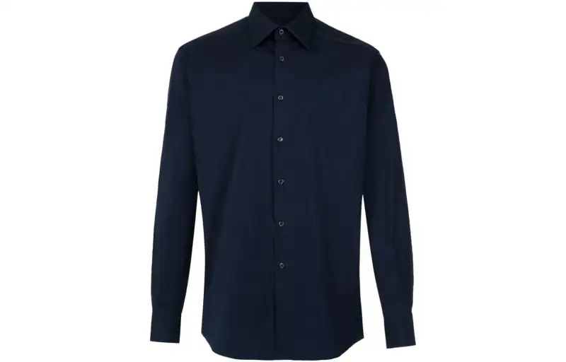 PRADA Shirts Men's Black Lapel Moderate Other