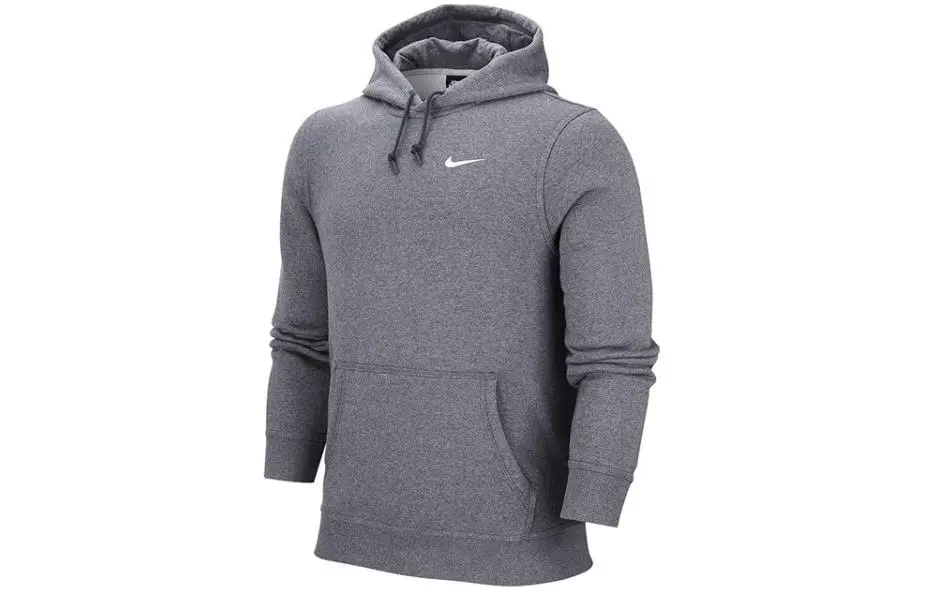 Nike Sweatshirts Men's Gray Hooded Moderate Straight Fit