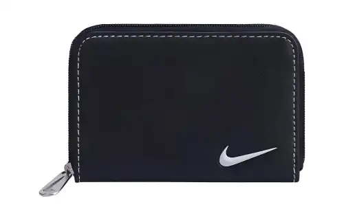 Nike Artificial Leather Clutch Wallet, Card Holder, Coin Purse Regular Unisex Black