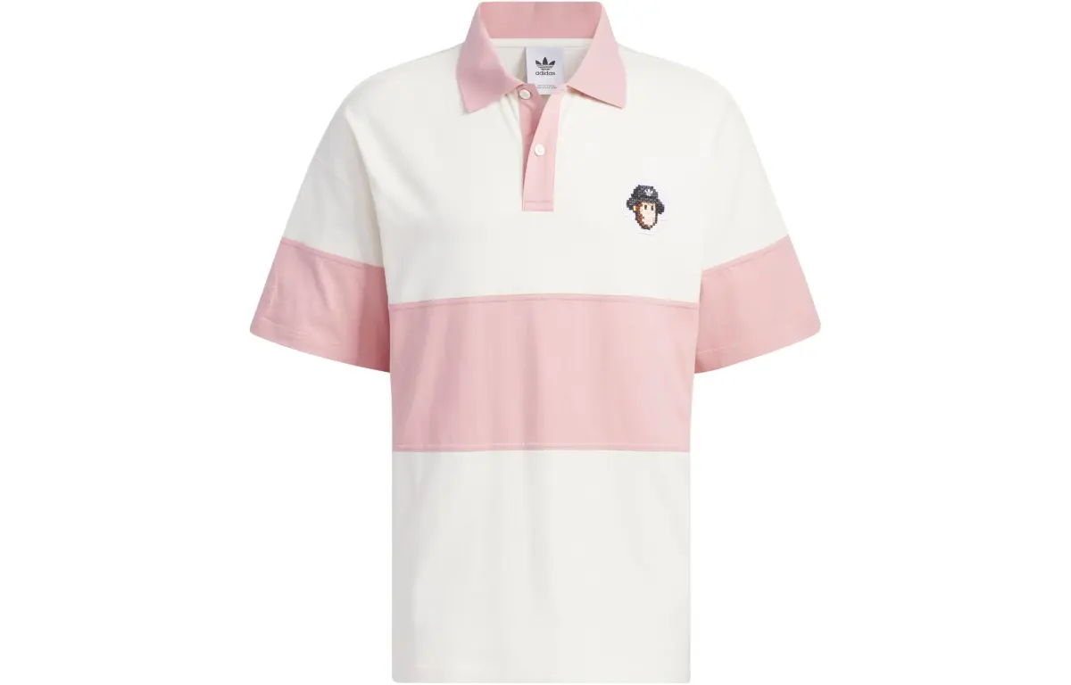 Adidas Originals Monkey Kingdom Collaboration Polo Shirt Men's Pink White