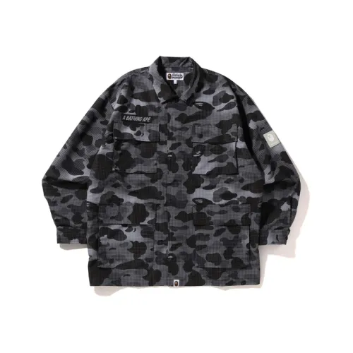 A BATHING APE Bape Shirts Men's Lapel Moderate
