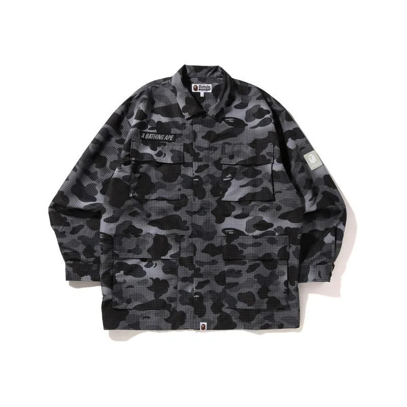 A BATHING APE Bape Shirts Men's Lapel Moderate