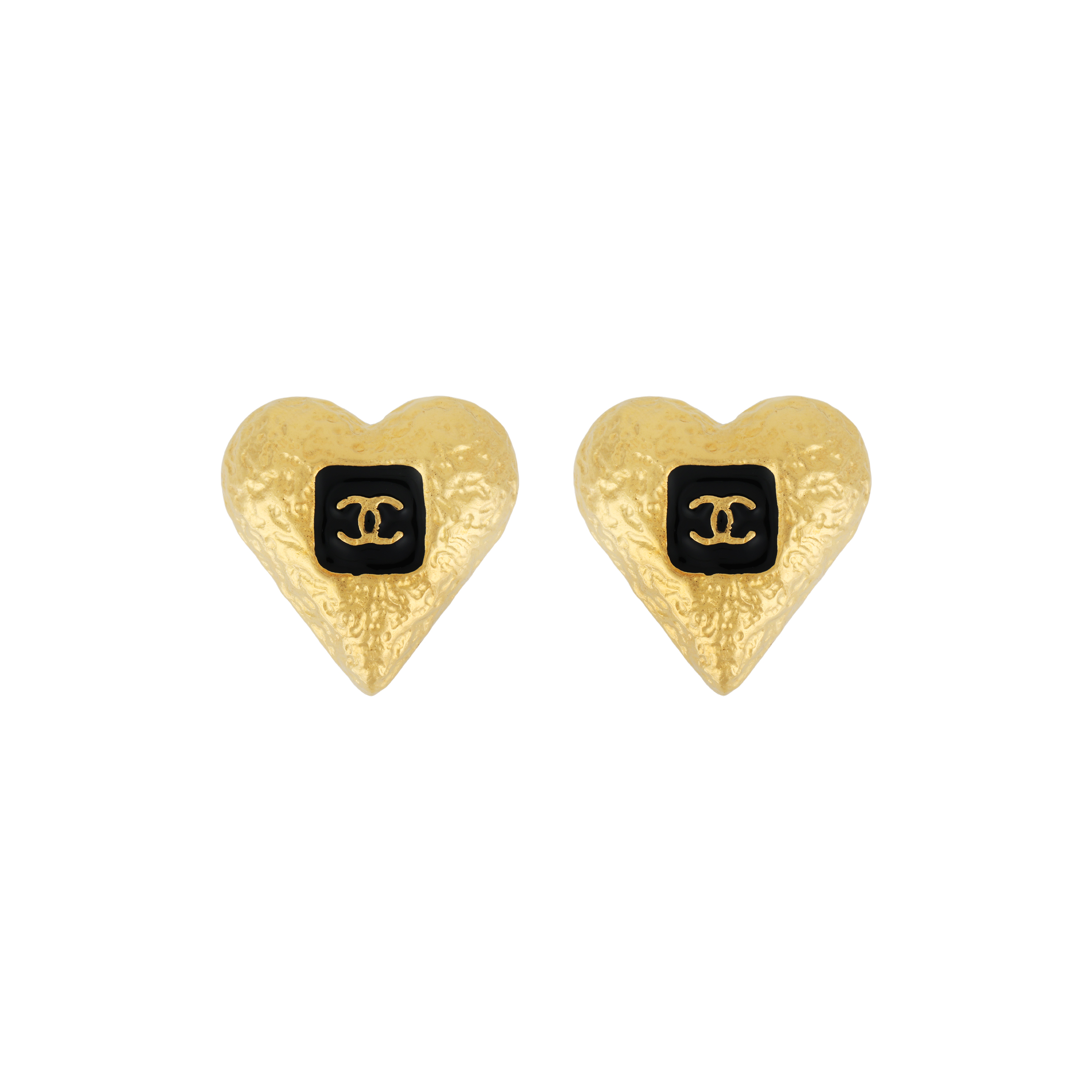 Женские серьги Chanel Heart (золотые)